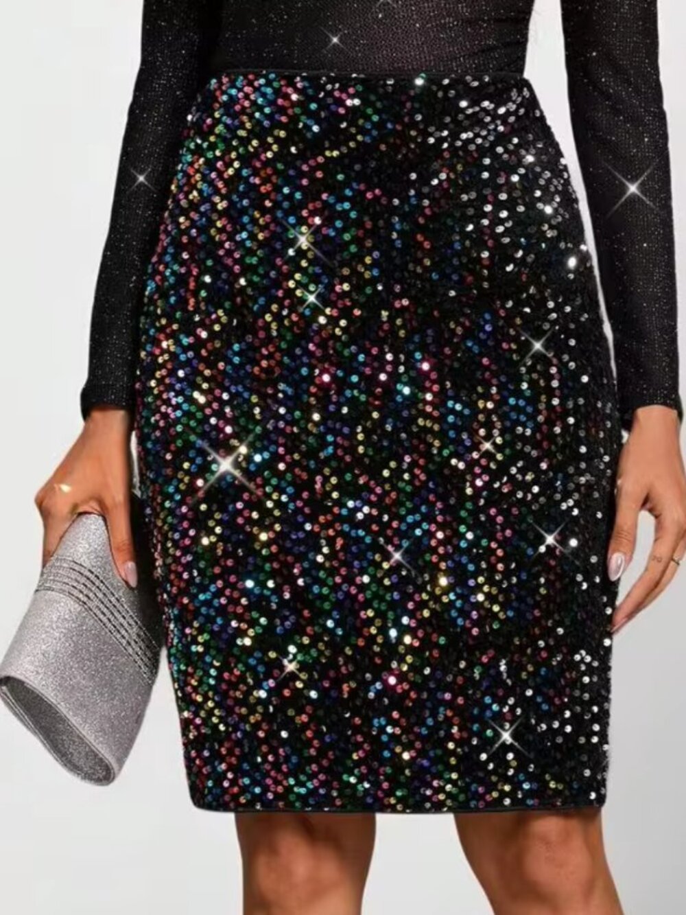 Sequin Pencil Skirt